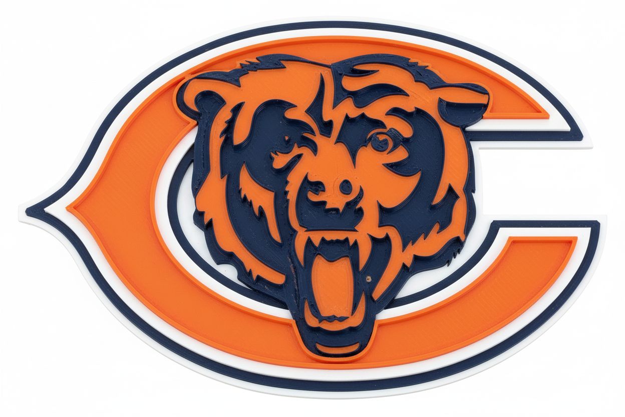 Chicago Bears Logo Sign free 3D printable STL