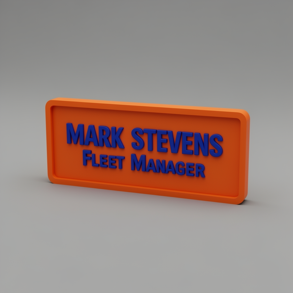 Fleet Manager Nameplate free 3D printable STL