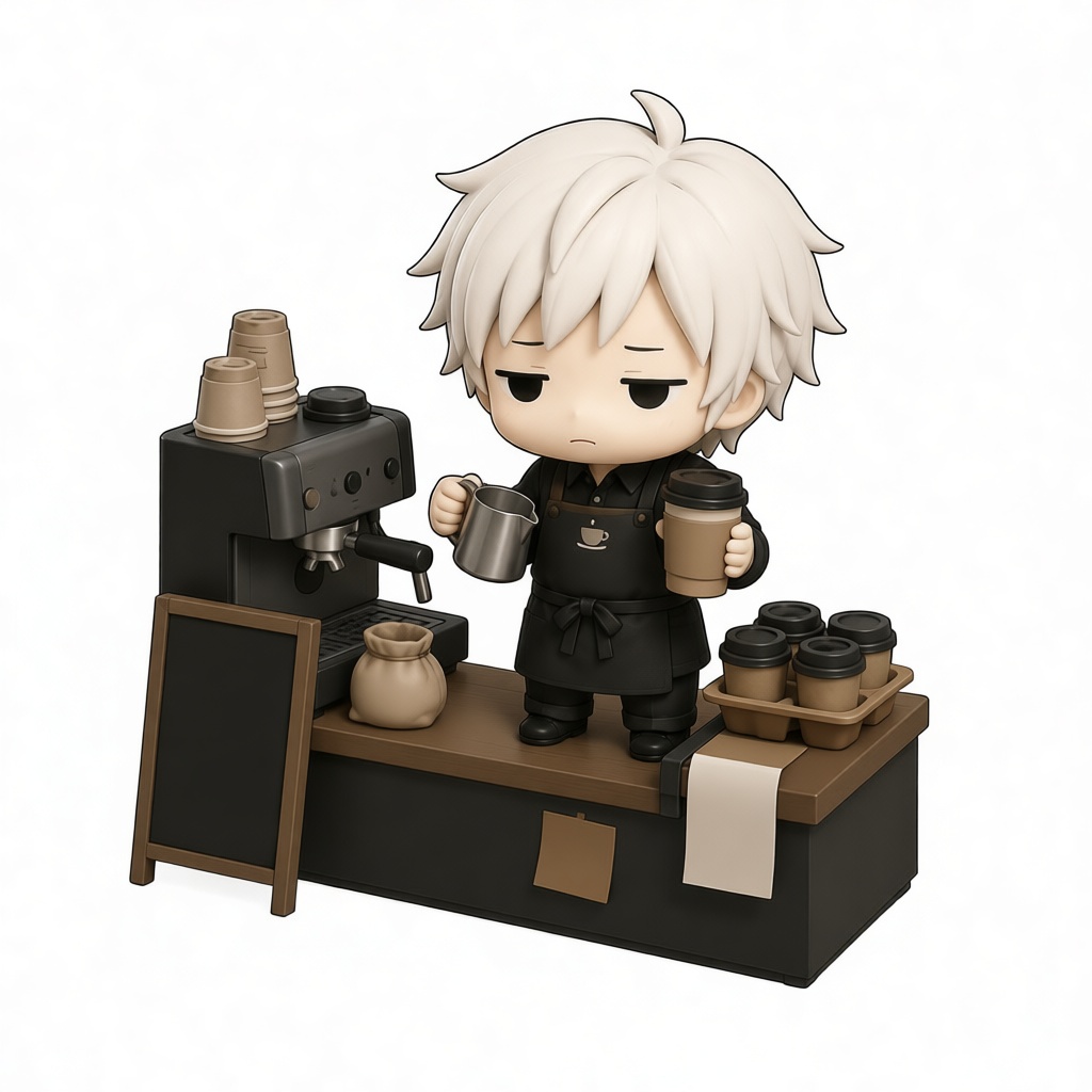Coffee Barista Nendoroid Figurine free 3D printable STL