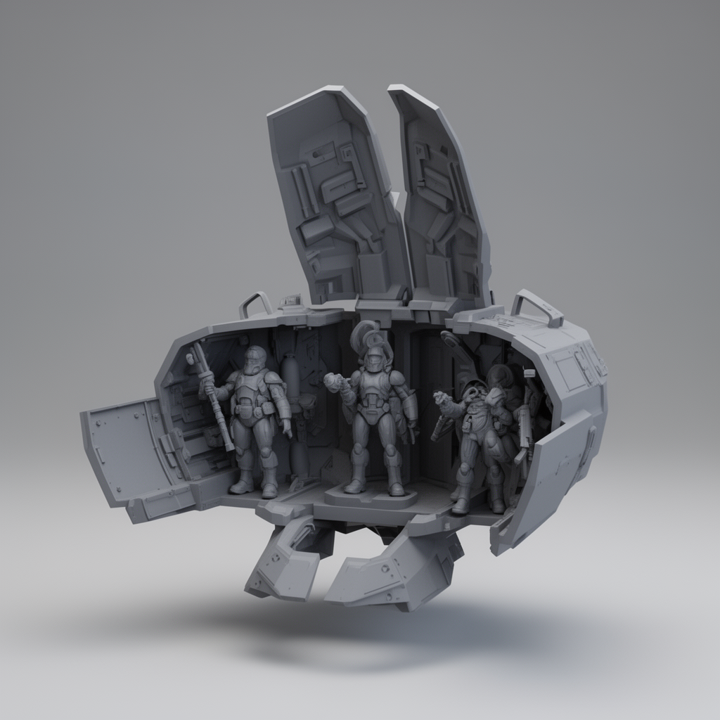 Space Cruiser Playset Model free 3D printable STL