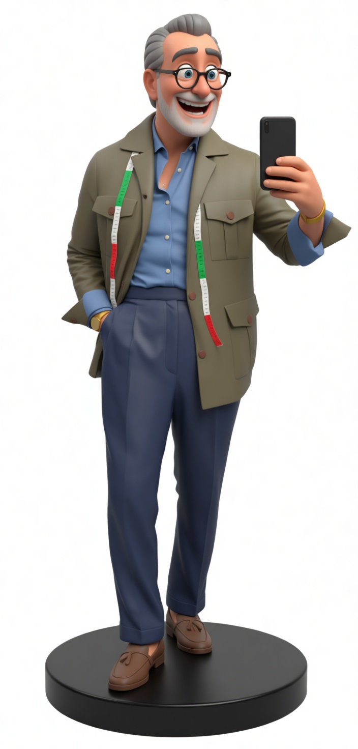 Stylish Elderly Man Figurine free 3D printable STL