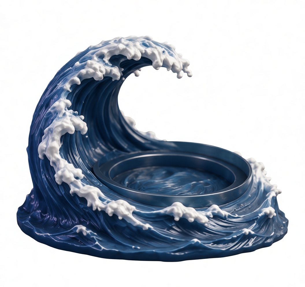 Ocean Wave Trinket Holder free 3D printable STL