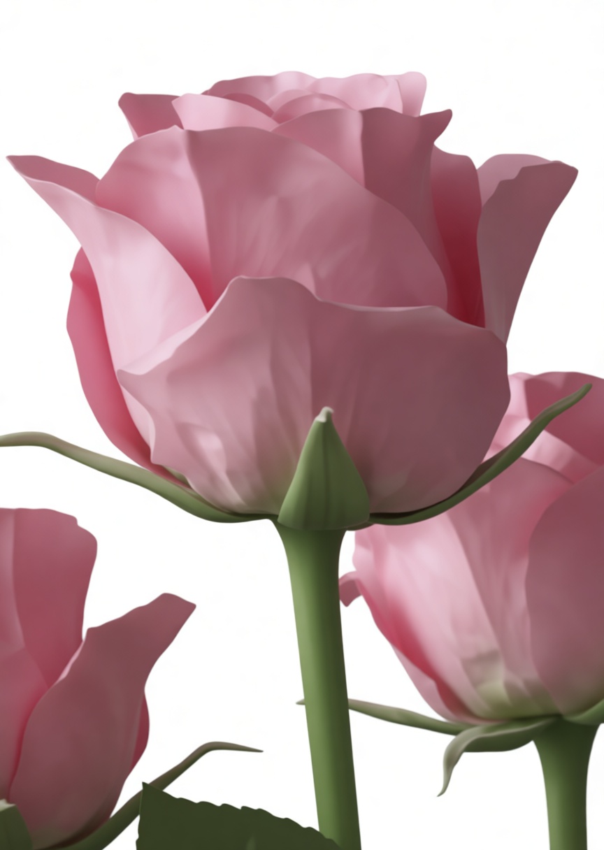 Pink Rose Flower Model free 3D printable STL