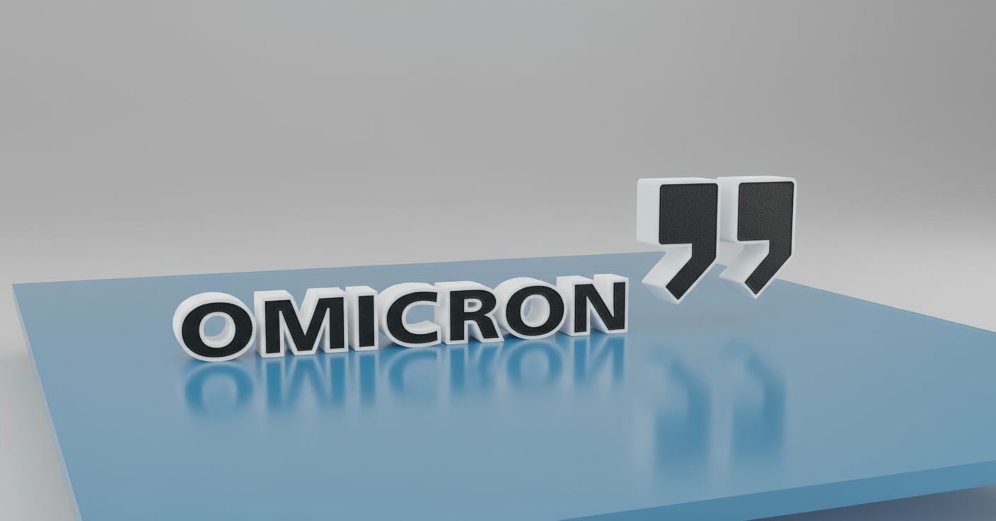 Omicron Text Sculpture free 3D printable STL