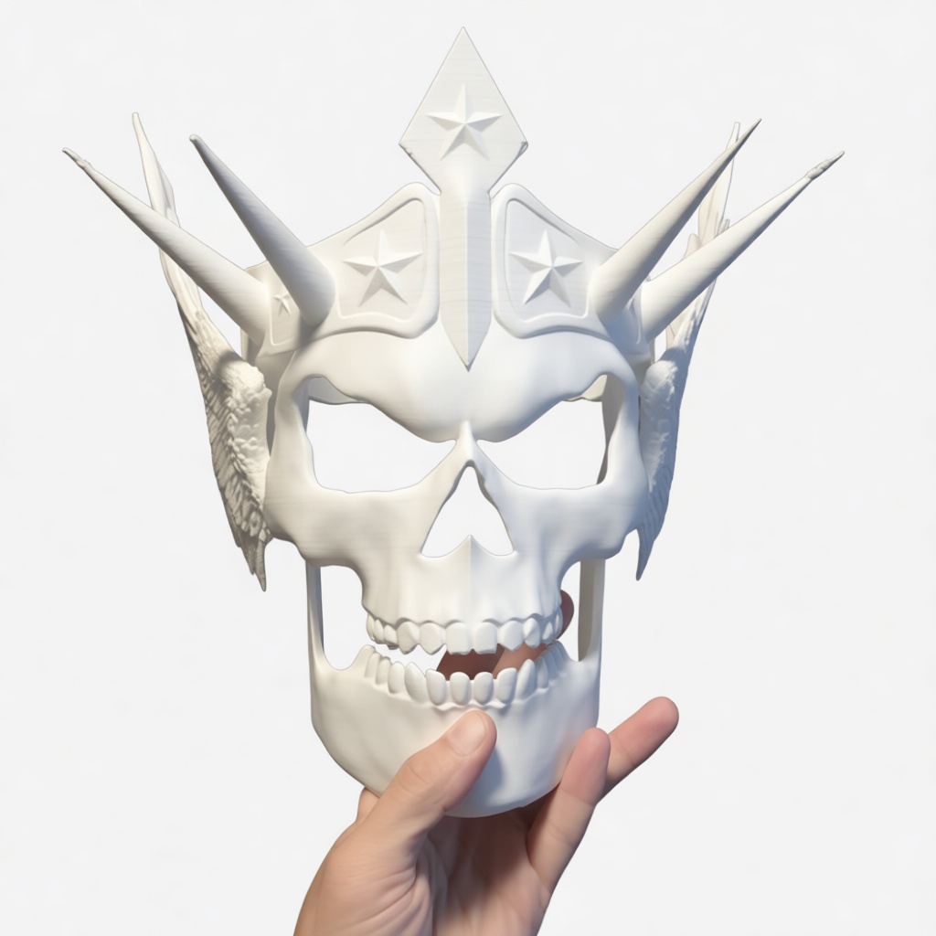 Spiked Skull Mask free 3D printable STL