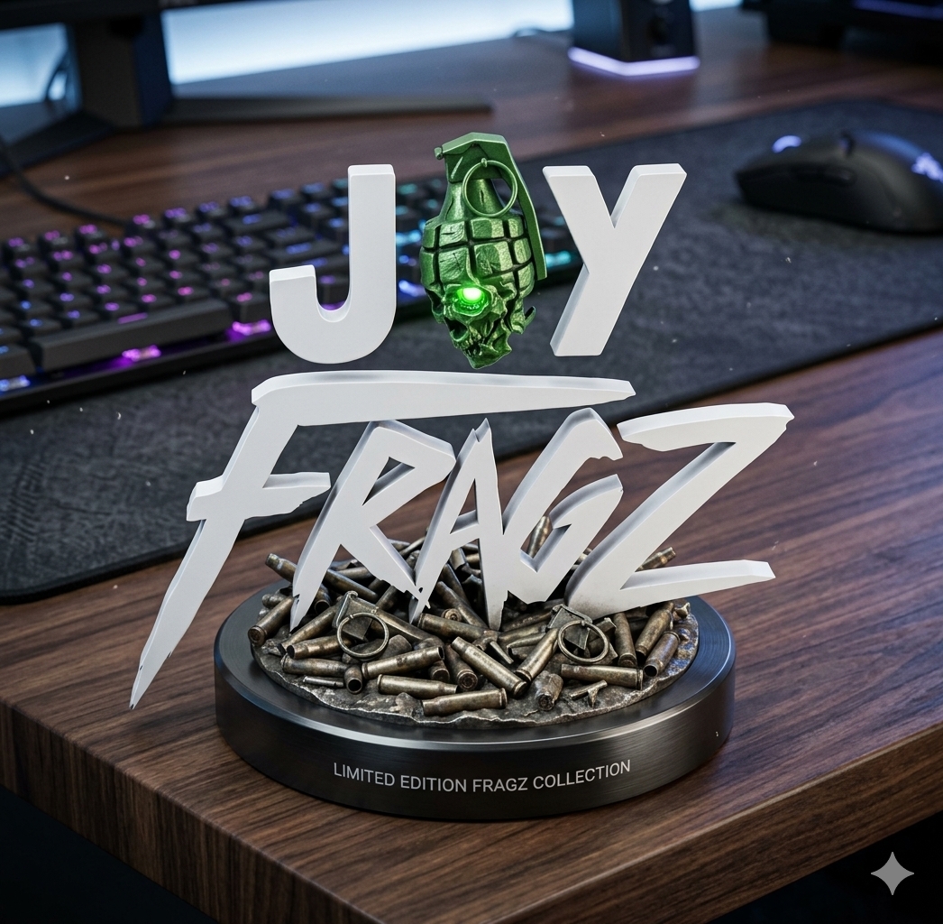 Joy Fragz Logo Sculpture free 3D printable STL