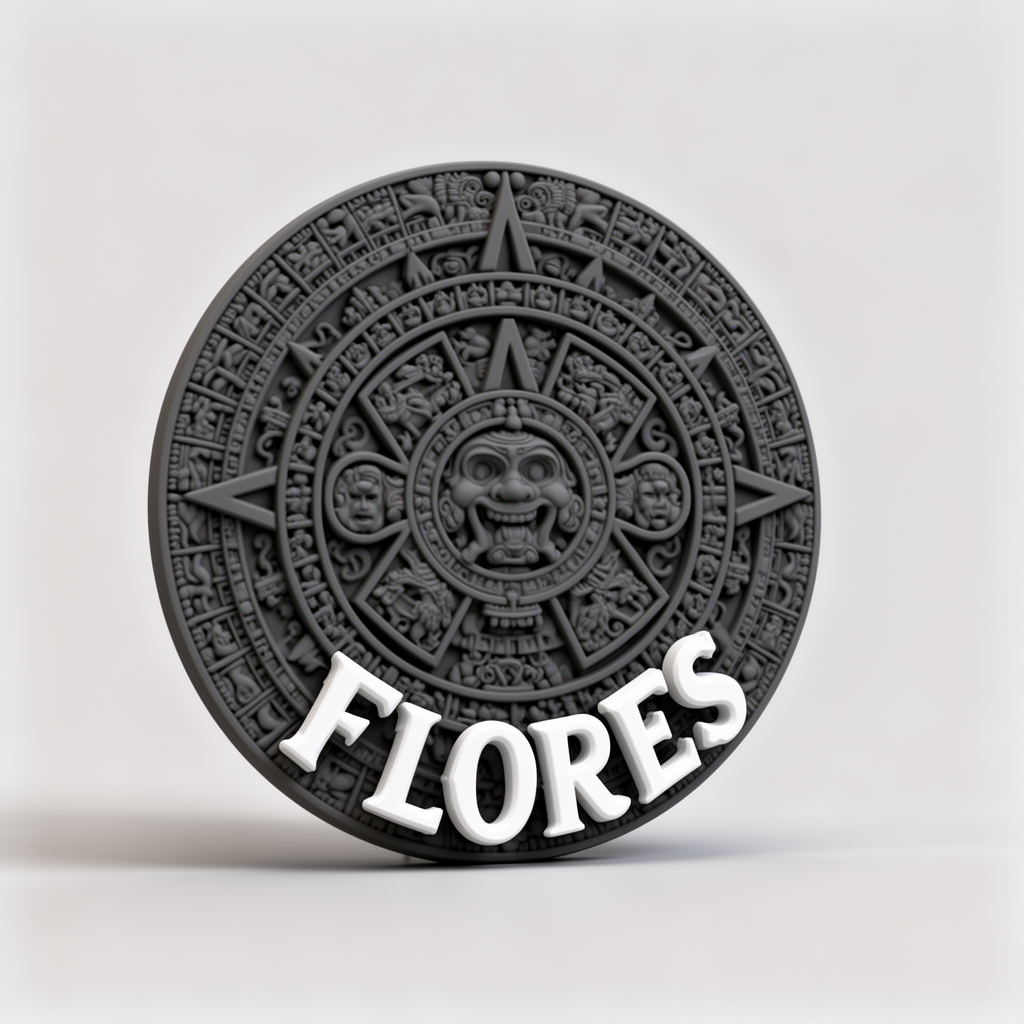 Aztec Calendar Plaque free 3D printable STL