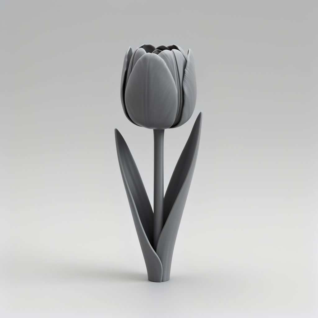 Tulip Plant Head Sculpture free 3D printable STL