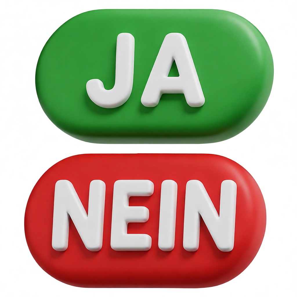 Ja Nein Buttons Model free 3D printable STL