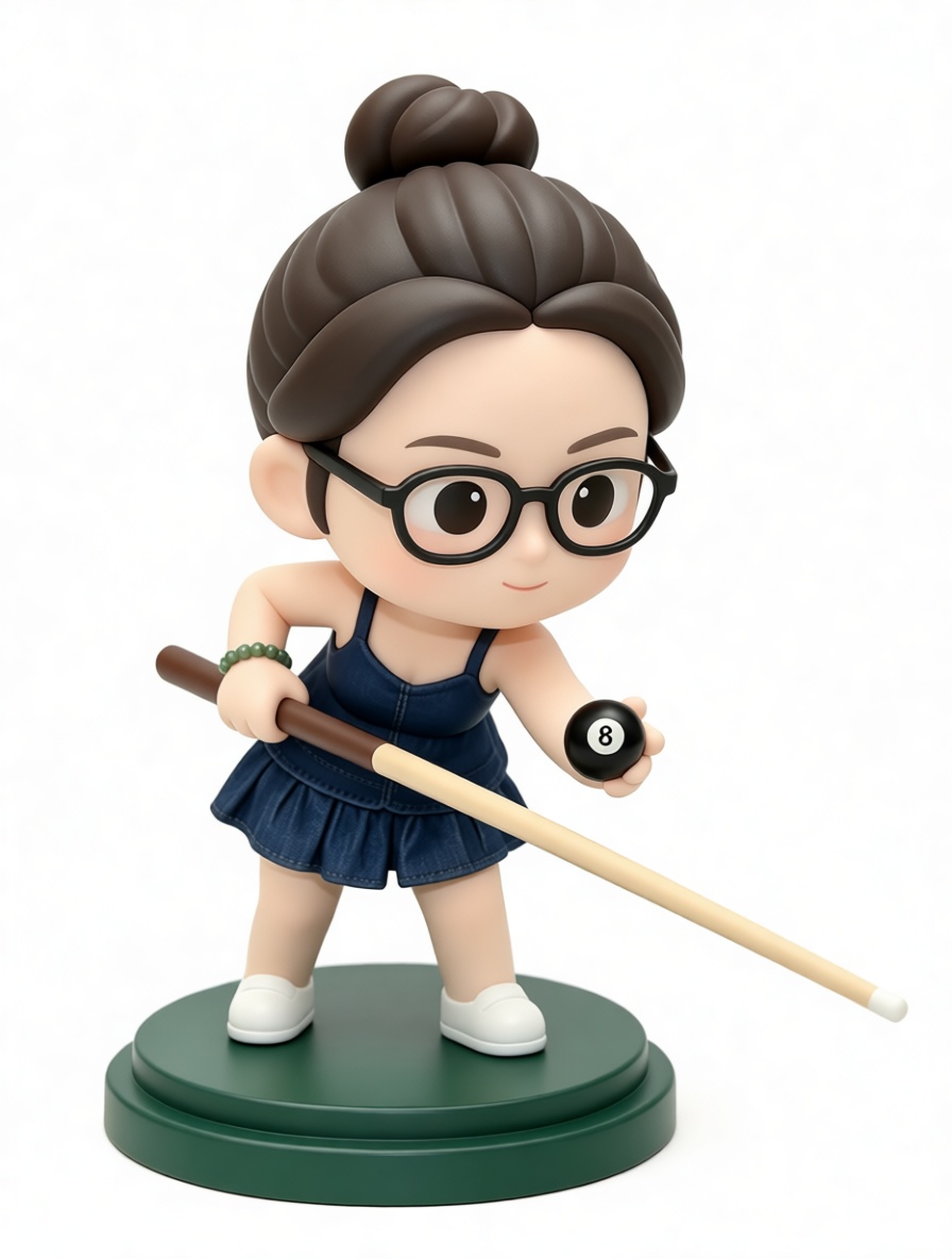 Billiards Girl Figurine free 3D printable STL