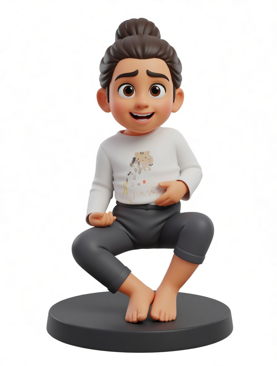 Child Sitting Figurine free 3D printable STL