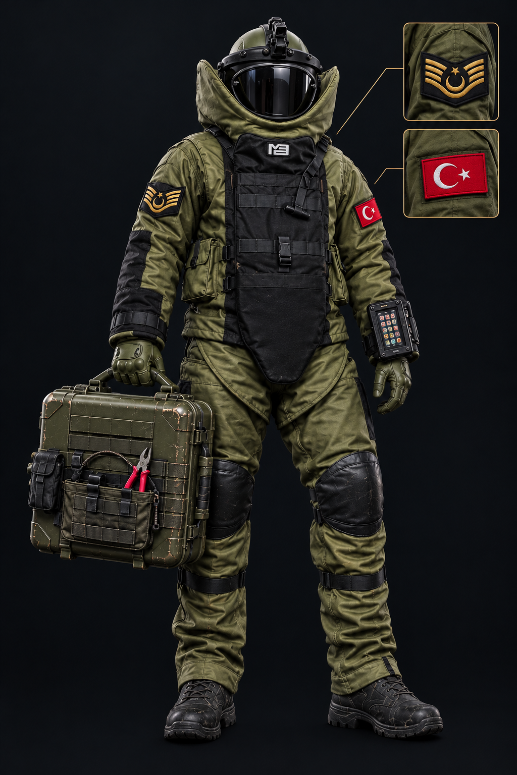 Turkish Bomb Disposal Suit Figurine free 3D printable STL