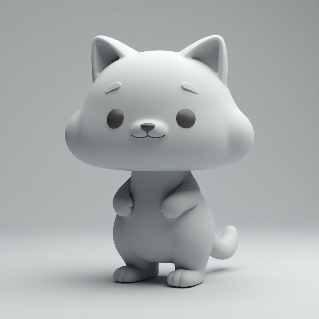 Whimsical Cloud Cat with Fluffy Paws free 3D printable STL