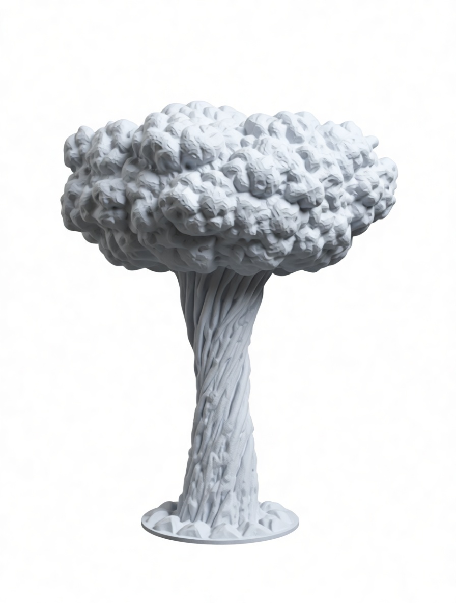 Mushroom Cloud Figurine free 3D printable STL