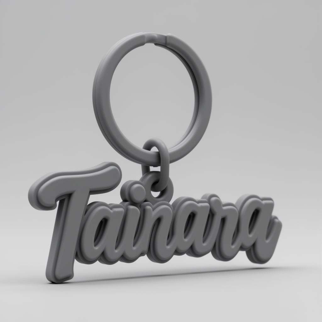 Tainara Name Keychain free 3D printable STL