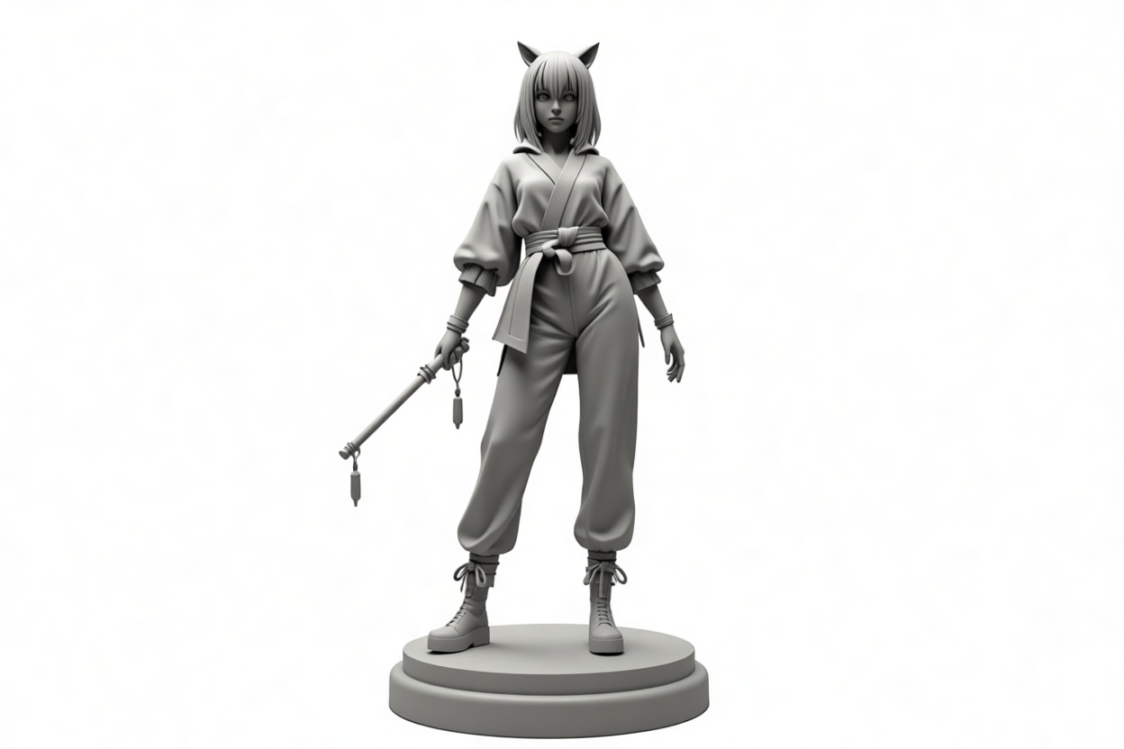 Anime Oni Girl Figurine free 3D printable STL