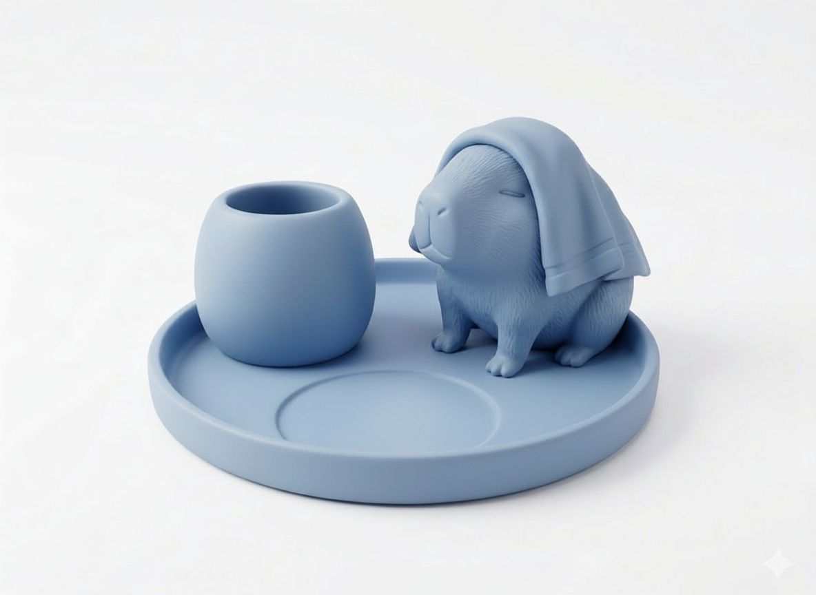 Rabbit Pen Holder free 3D printable STL