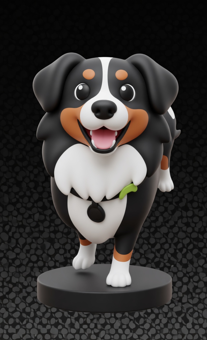 Bernese Mountain Dog Figurine free 3D printable STL