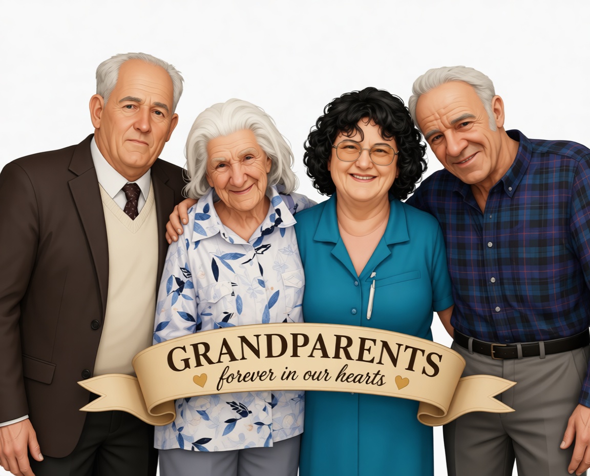 Grandparents Group Sculpture free 3D printable STL