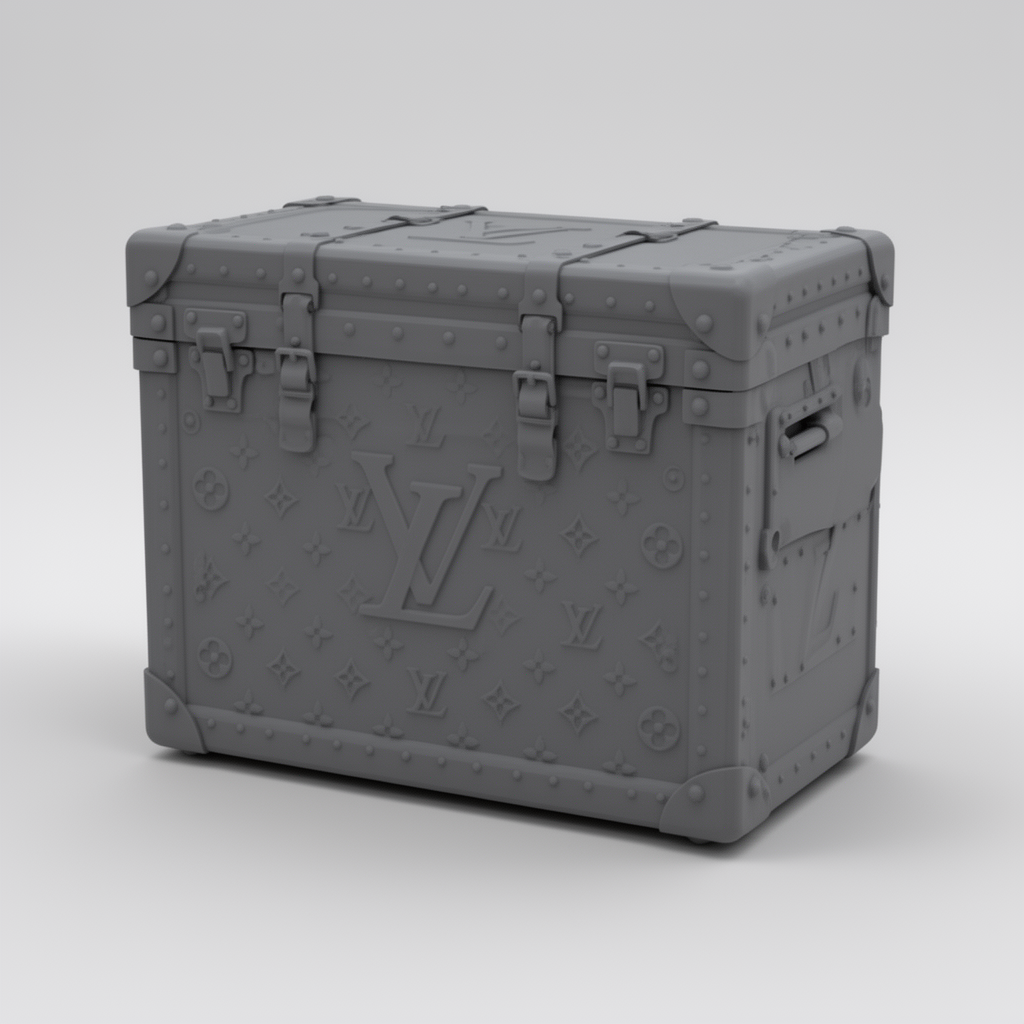 Louis Vuitton Trunk Model free 3D printable STL