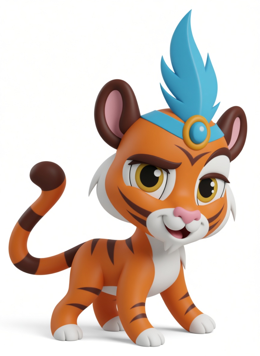 Tiara Tiger Cub Figurine free 3D printable STL