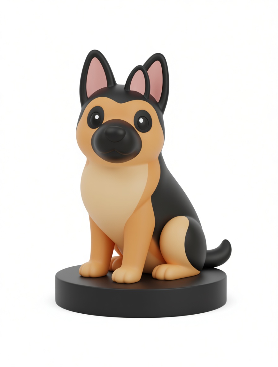 German Shepherd Figurine free 3D printable STL