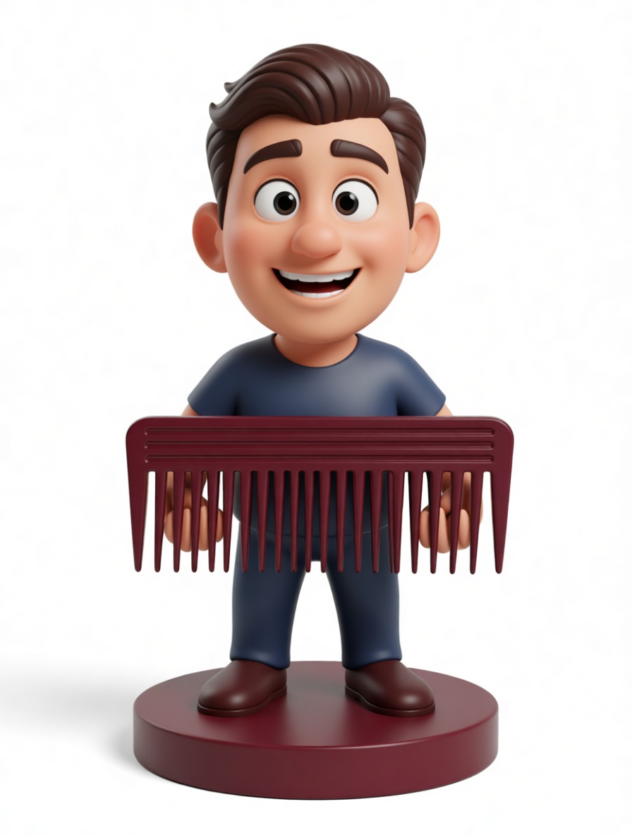 Happy Man Figurine with Comb free 3D printable STL