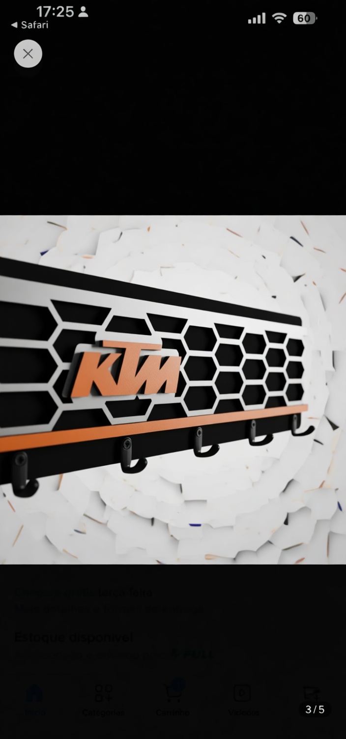 KTM Logo Wall Rack free 3D printable STL