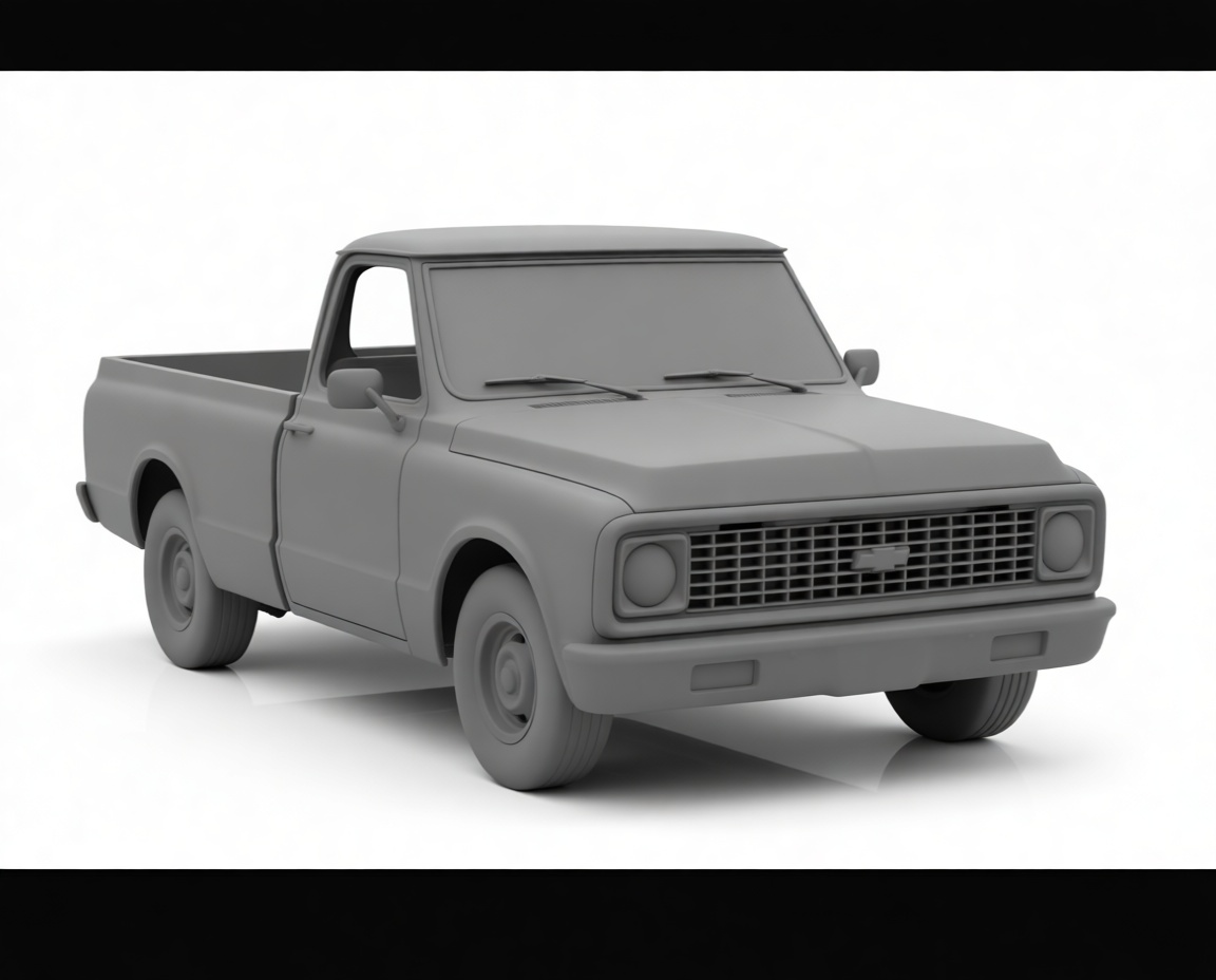 1972 Chevrolet C10 Pickup Model free 3D printable STL