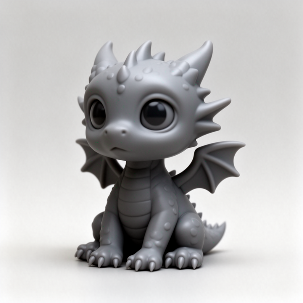 Baby Dragon Figurine free 3D printable STL