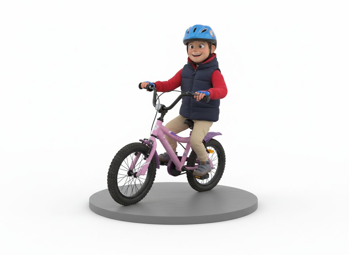 Boy on Bicycle Figurine free 3D printable STL