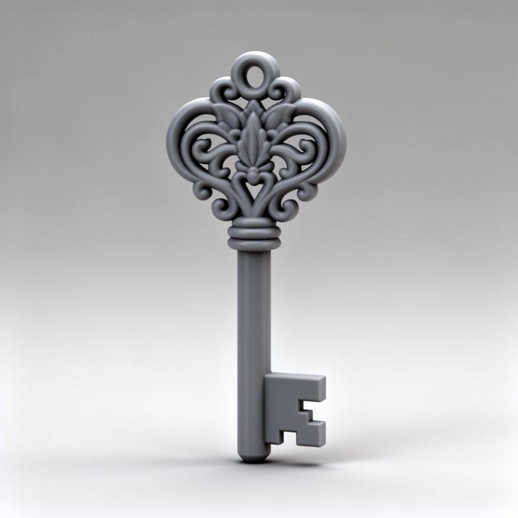 Ornate Decorative Key free 3D printable STL