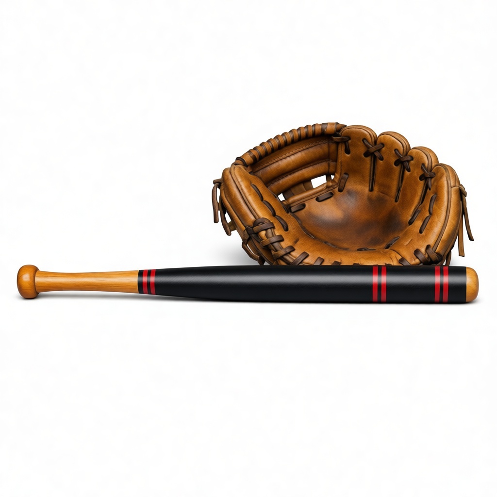 Baseball Glove and Bat Set free 3D printable STL