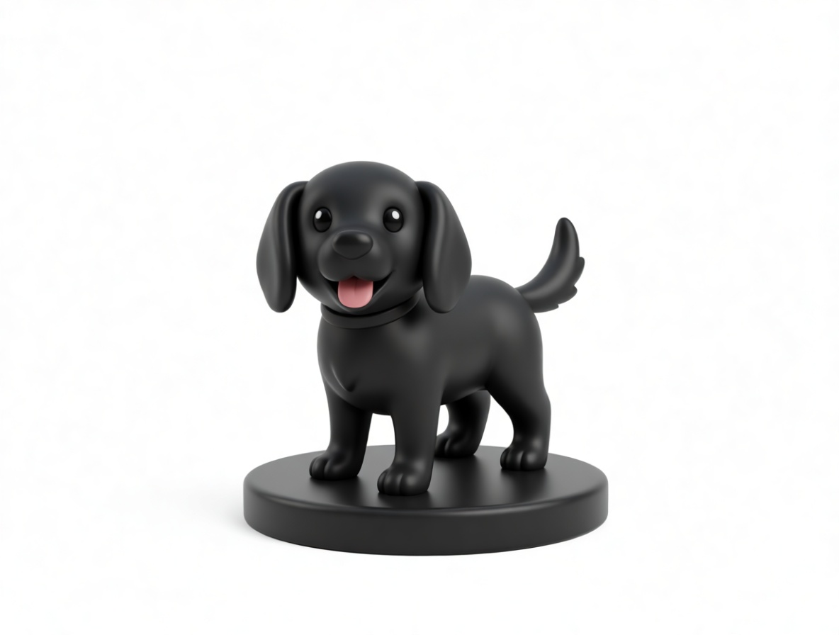Black Labrador Figurine free 3D printable STL