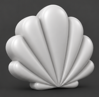 Scallop Shell Sculpture free 3D printable STL