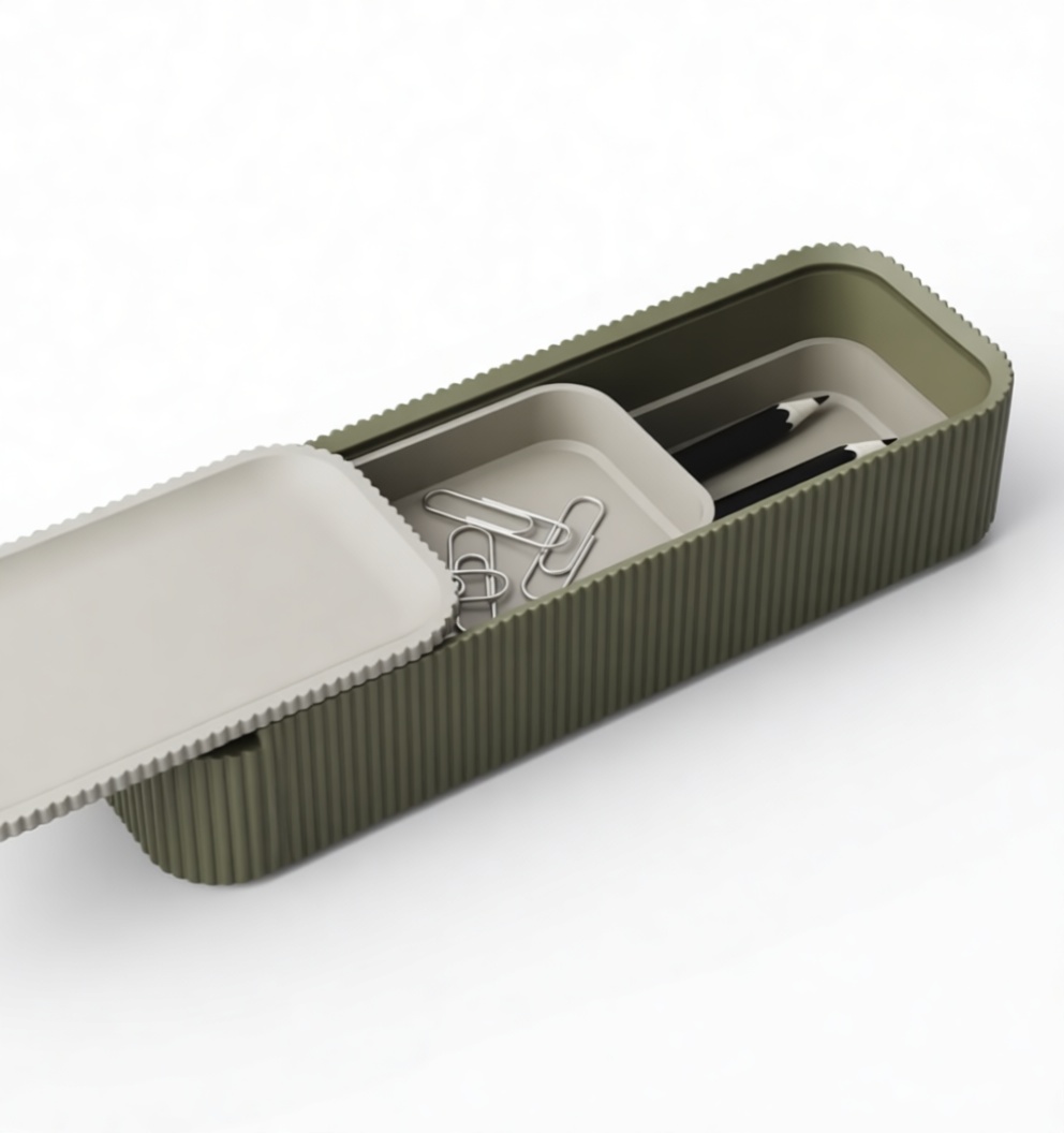 Corrugated Pencil Box free 3D printable STL