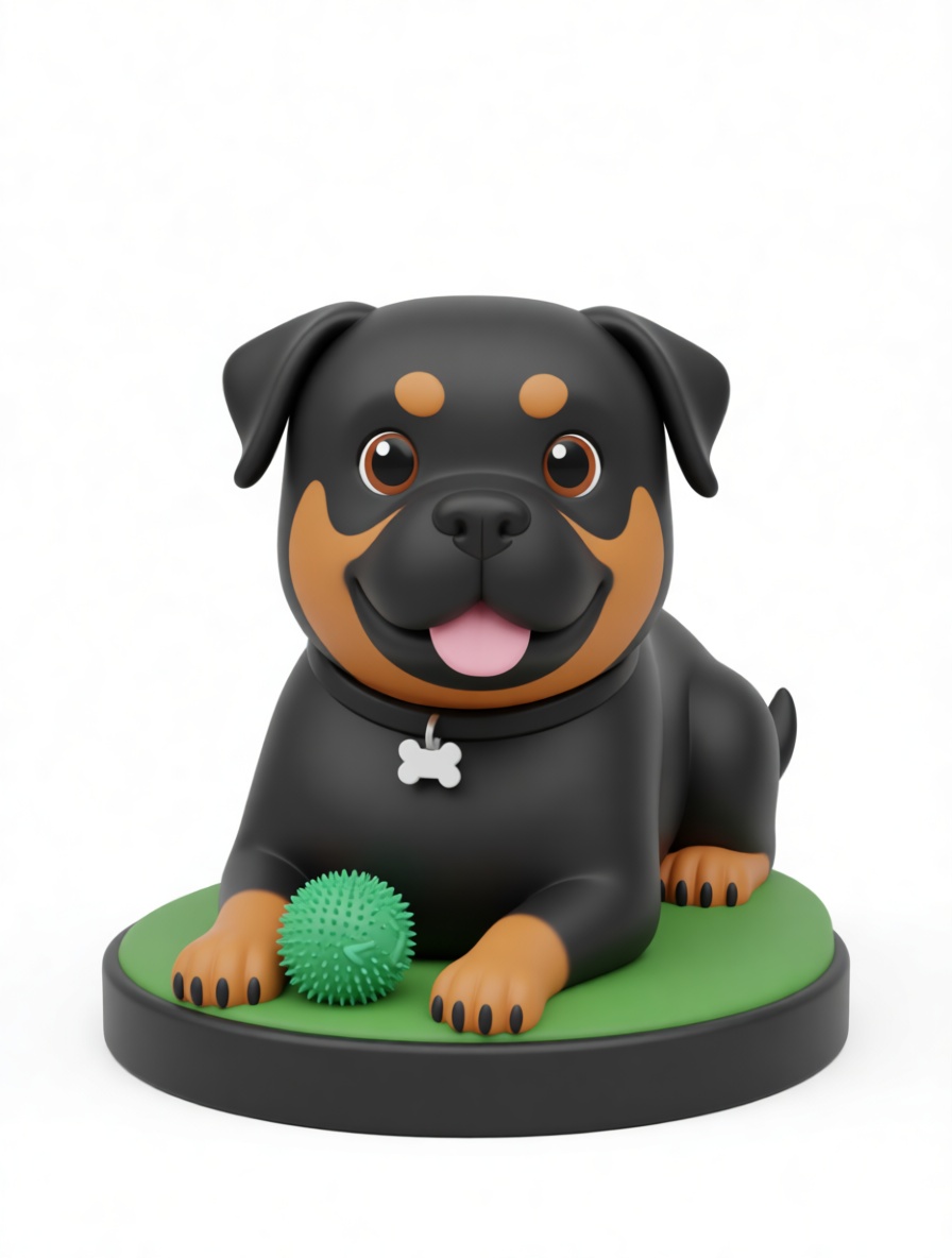 Rottweiler Dog Figurine free 3D printable STL