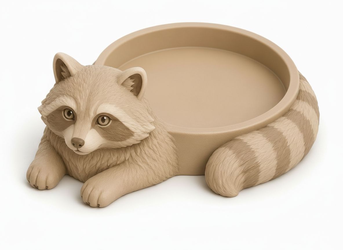 Raccoon Trinket Dish free 3D printable STL