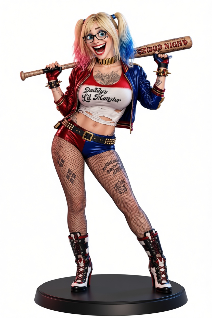 Harley Quinn Figurine free 3D printable STL