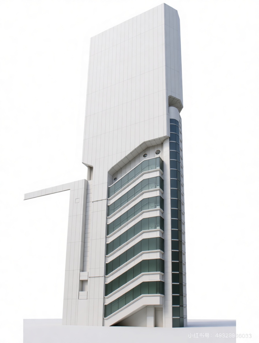 Modern High-Rise Building Model free 3D printable STL
