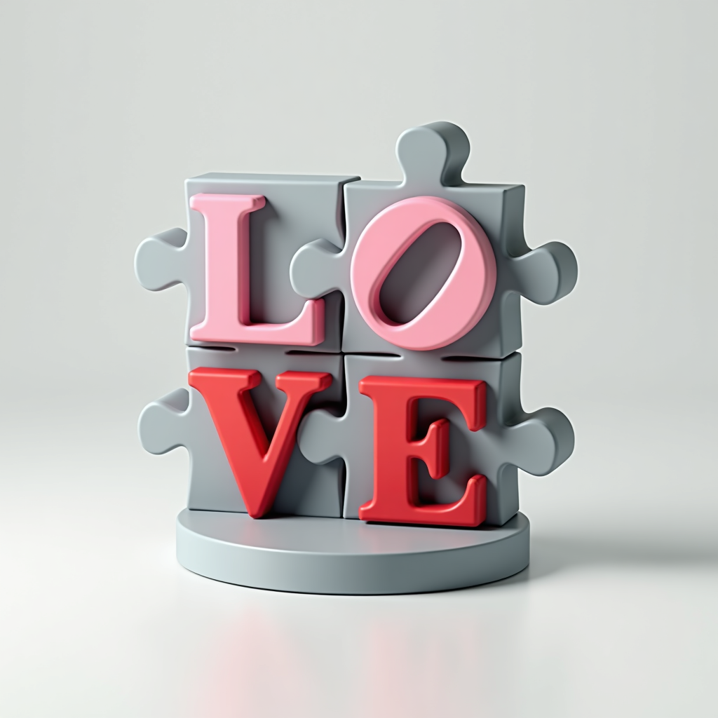 Colorful Love Puzzle free 3D printable STL