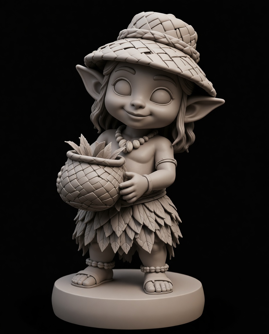 Tiki Elf Figurine free 3D printable STL