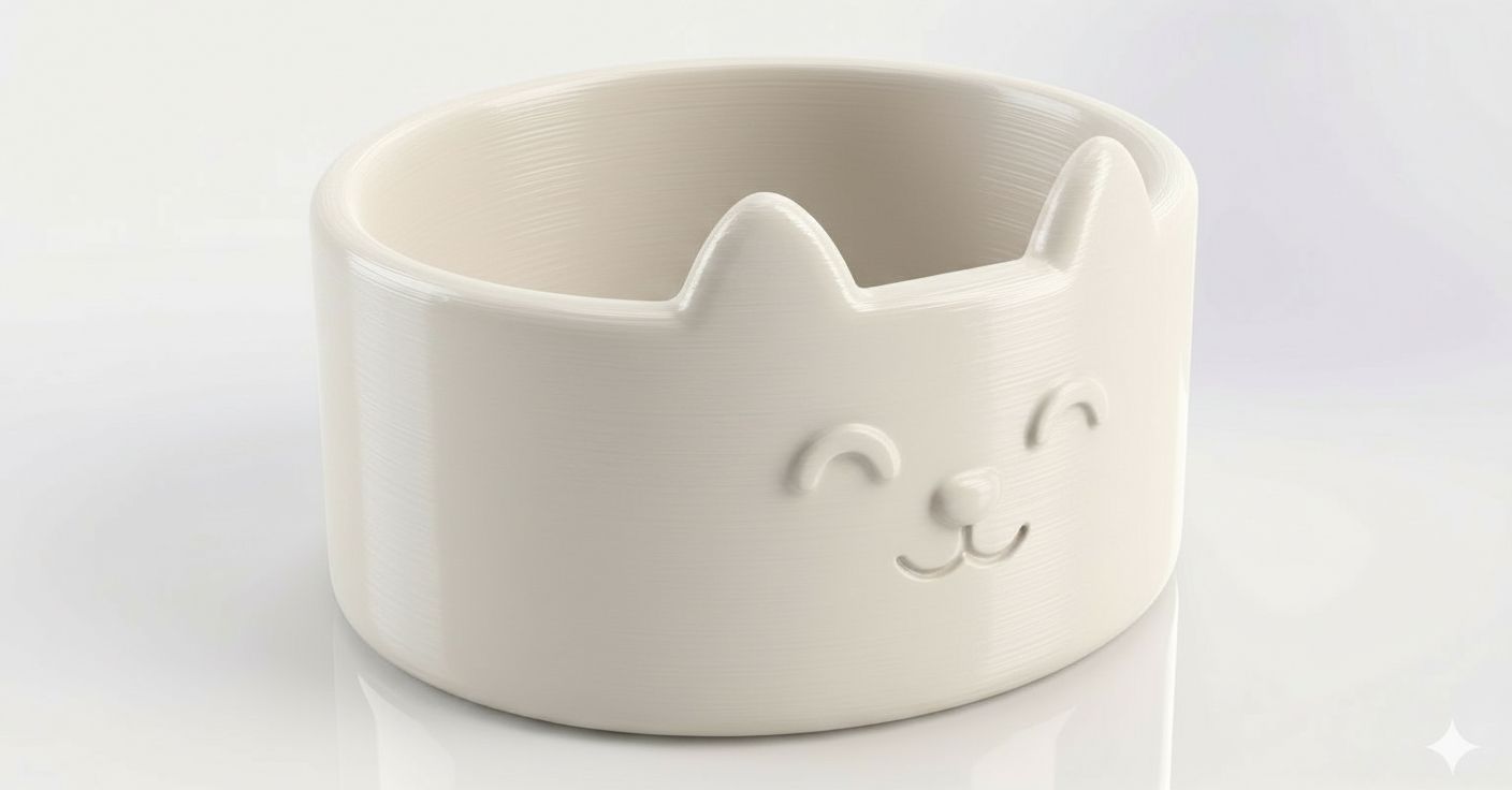 Cat Face Bowl free 3D printable STL
