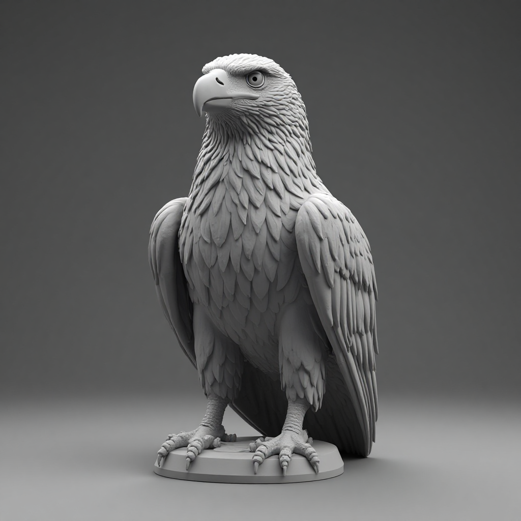 Bald Eagle Figurine free 3D printable STL