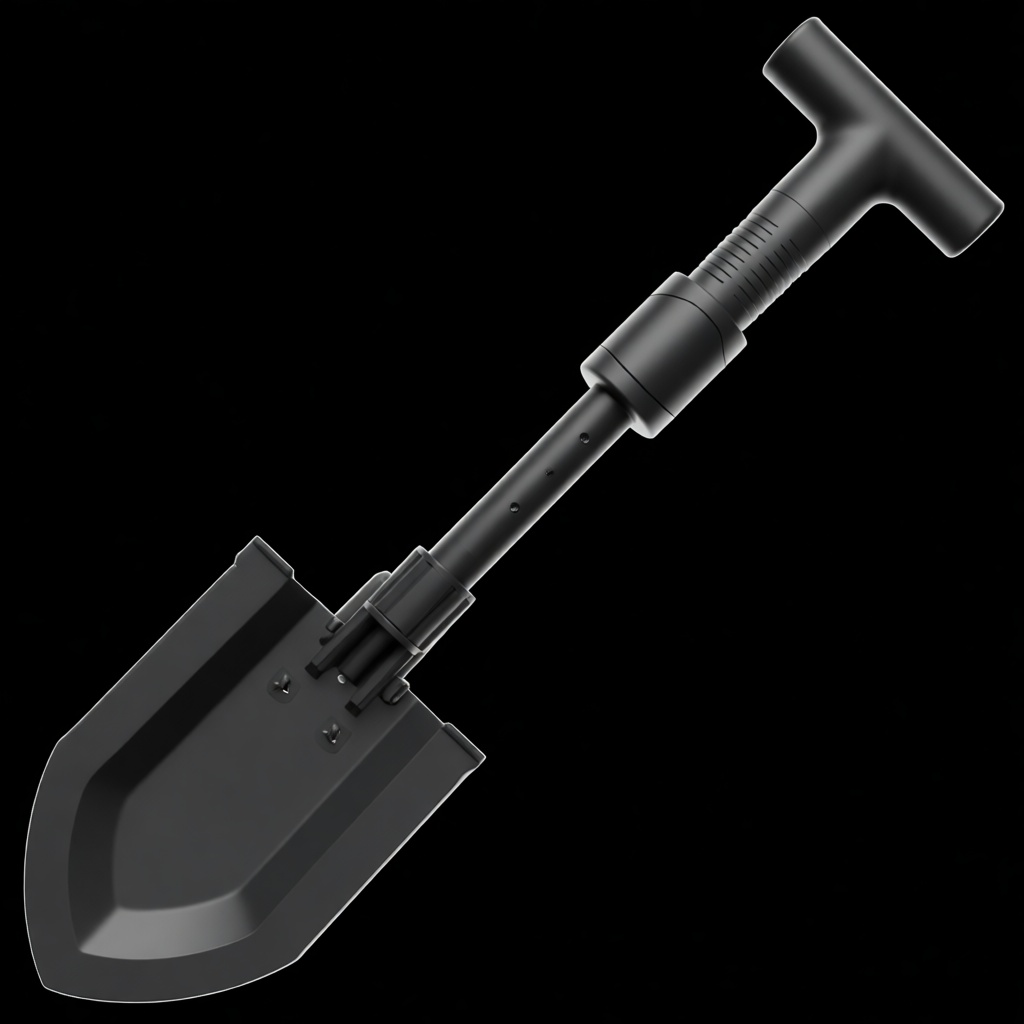 Folding Military Shovel Model free 3D printable STL