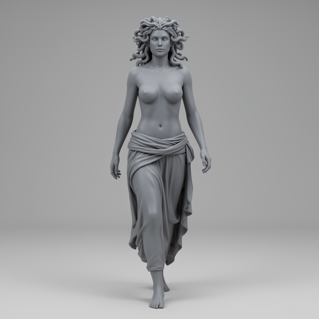 Medusa Walking Figurine free 3D printable STL