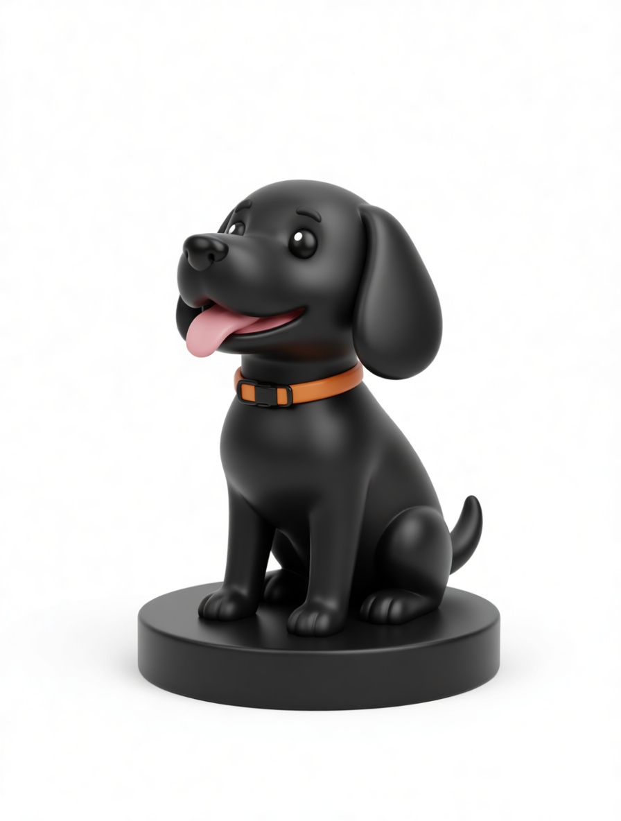 Black Labrador Figurine free 3D printable STL