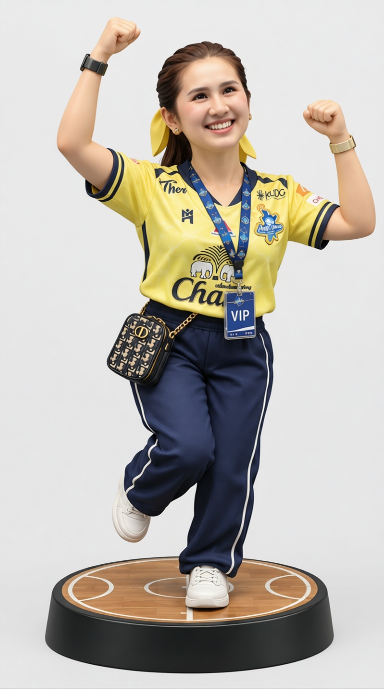 Cheerful Sports Fan Figurine free 3D printable STL