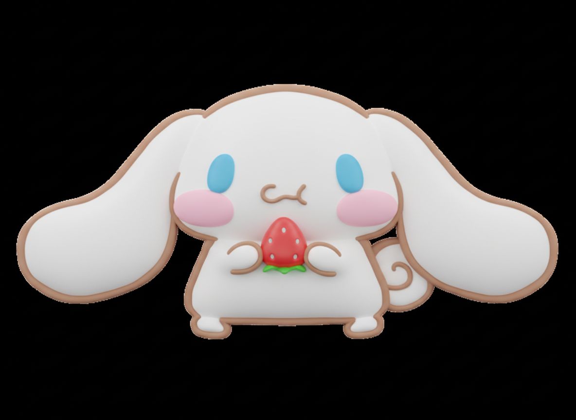 Cute Bunny with Strawberry free 3D printable STL