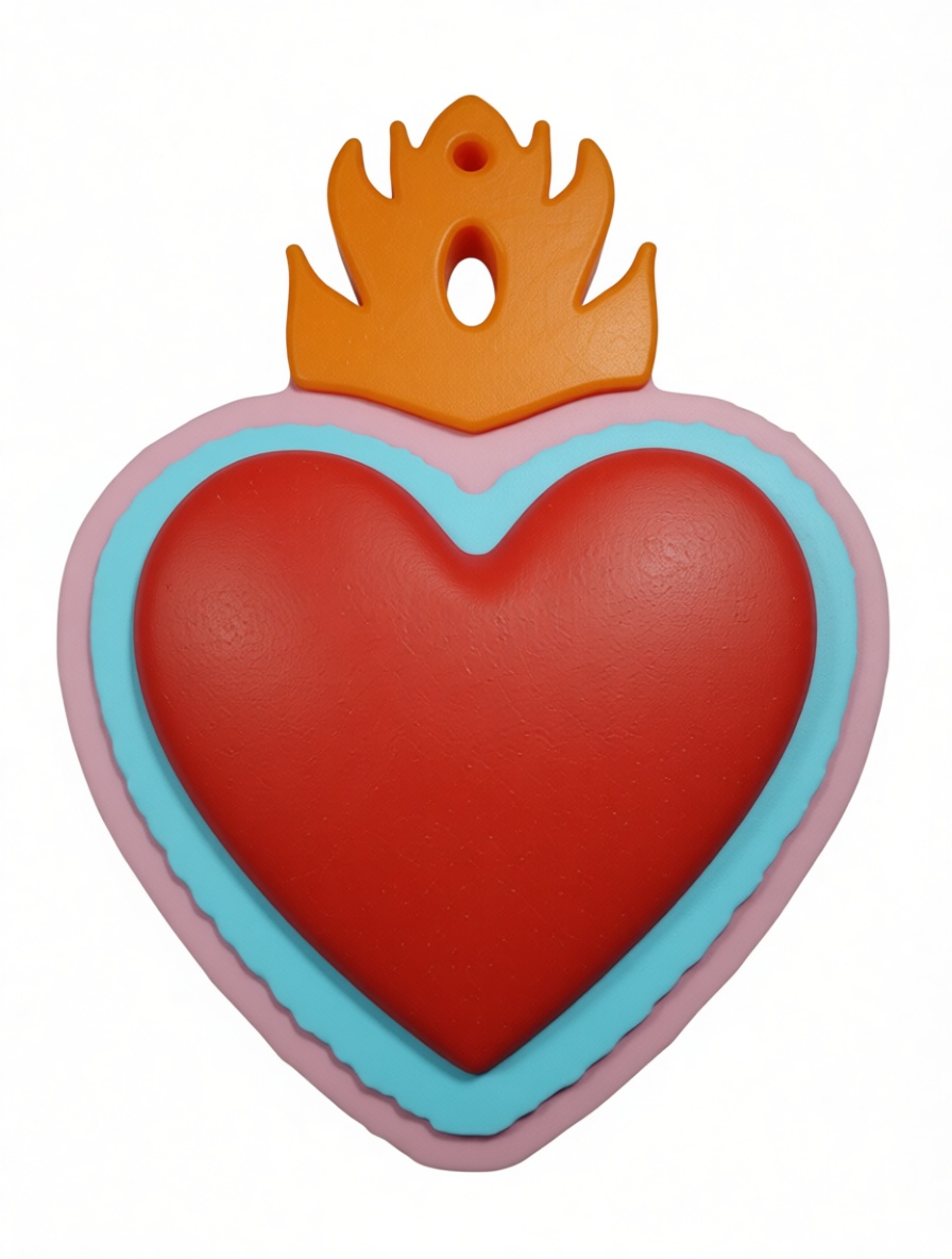 Sacred Heart Ornament free 3D printable STL
